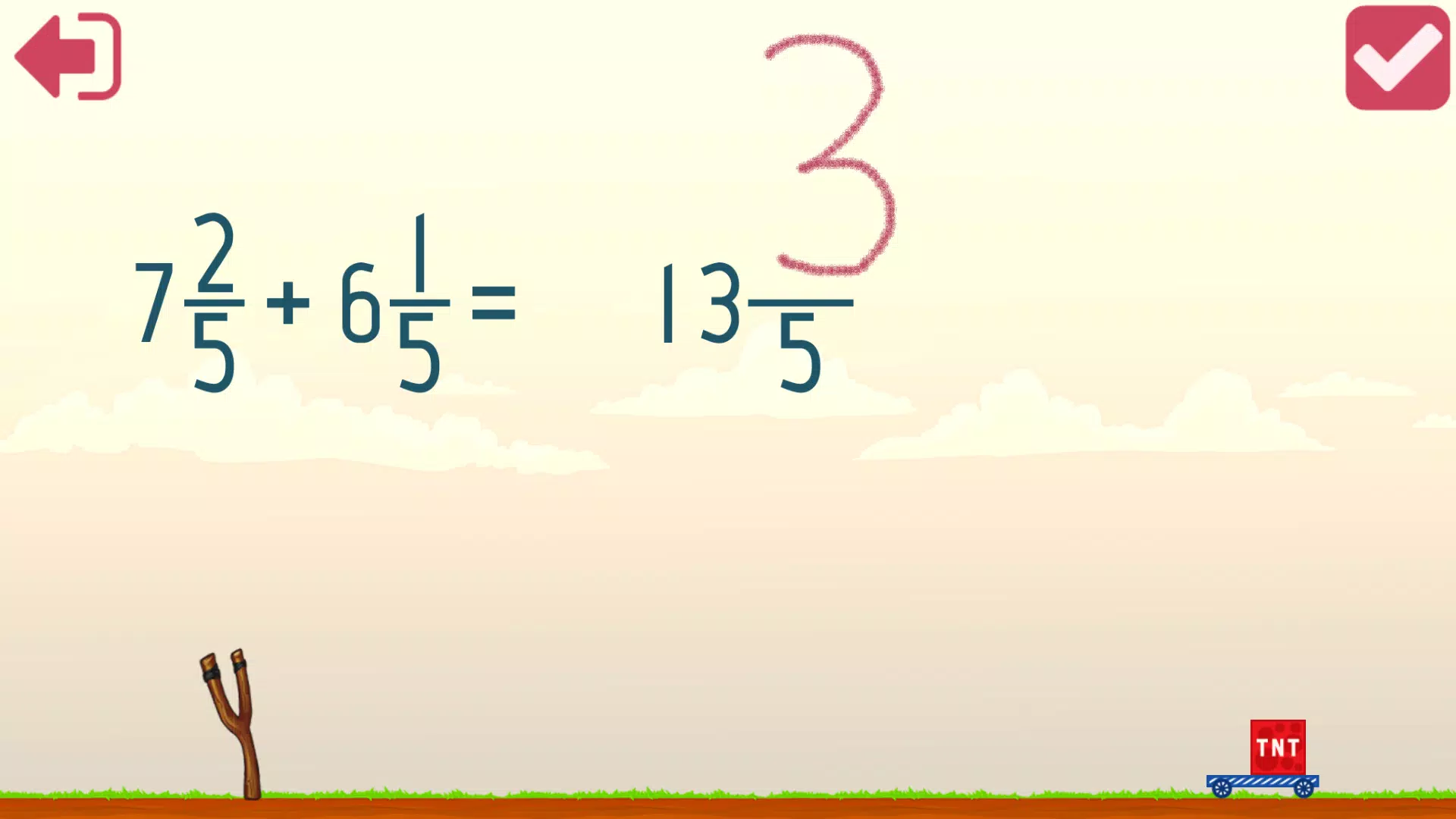 Fractions and mixed numbers Schermafbeelding 3