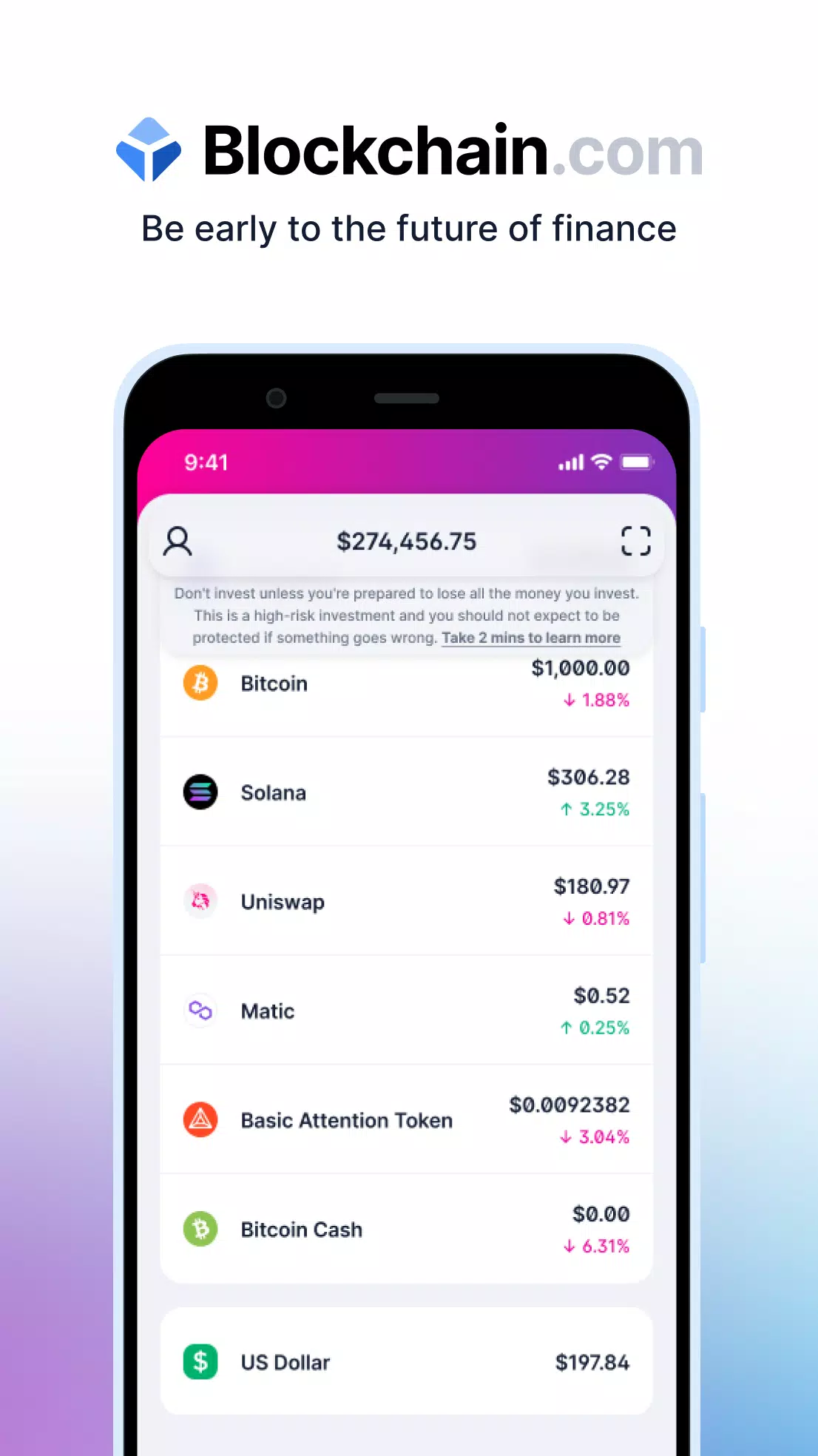 Blockchain.com: Crypto Wallet Captura de pantalla 0