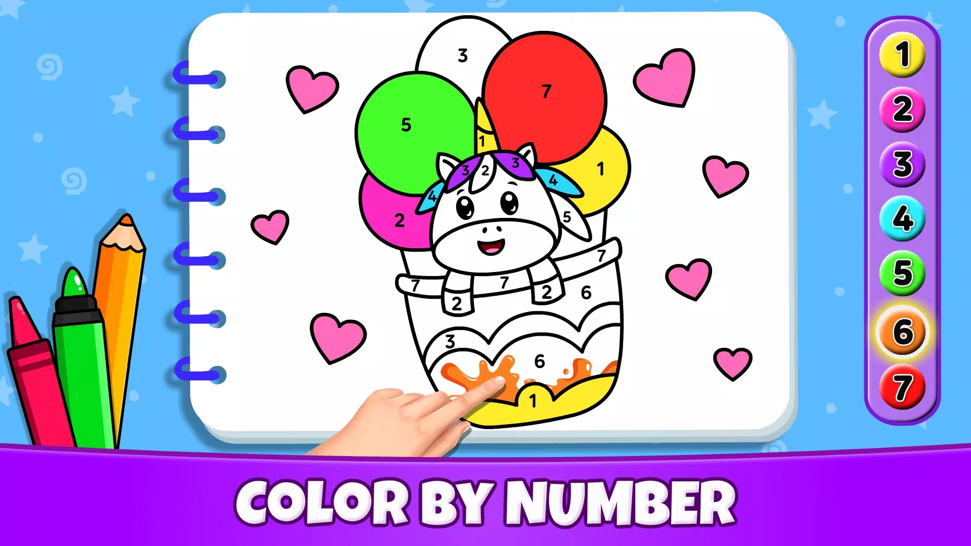 Unicorn Coloring Captura de pantalla 2
