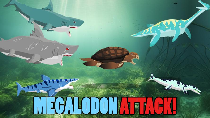 Megalodon Fights Sea Monsters ဖန်သားပြင်ဓာတ်ပုံ 0