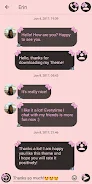 SMS Theme Ribbon Pink messages 螢幕截圖 1