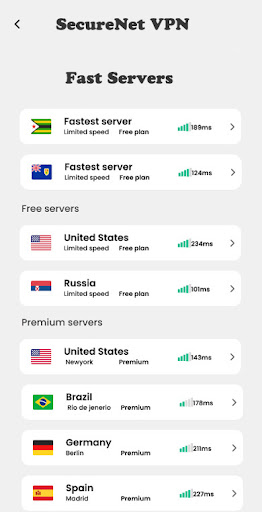 SecureNet VPN: Fast & Secure Zrzut ekranu 3