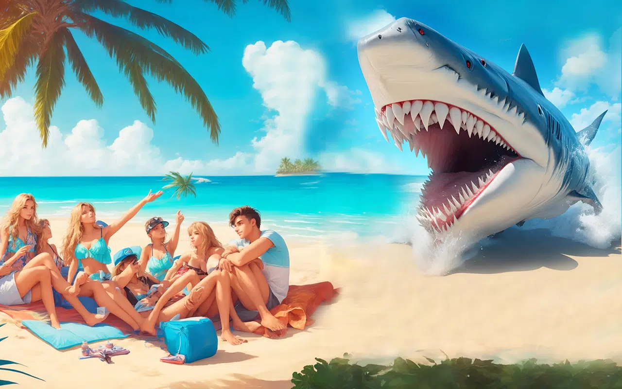 Angry Shark Attack Shark Game Zrzut ekranu 1