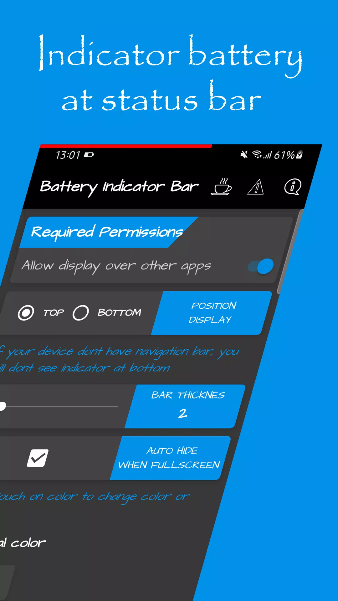 Battery Indicator Bar ภาพหน้าจอ 0
