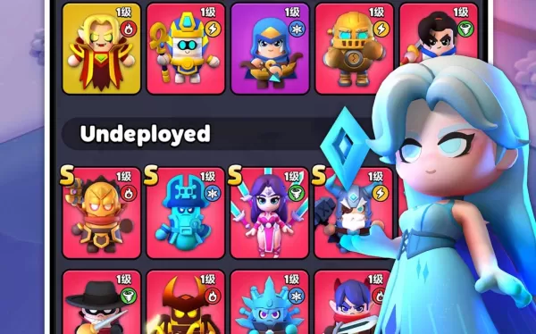 異なるヒーローのメニューを持つ霜の女王