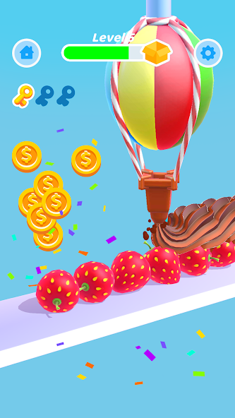Perfect Cream: Icing Cake Game 螢幕截圖 1