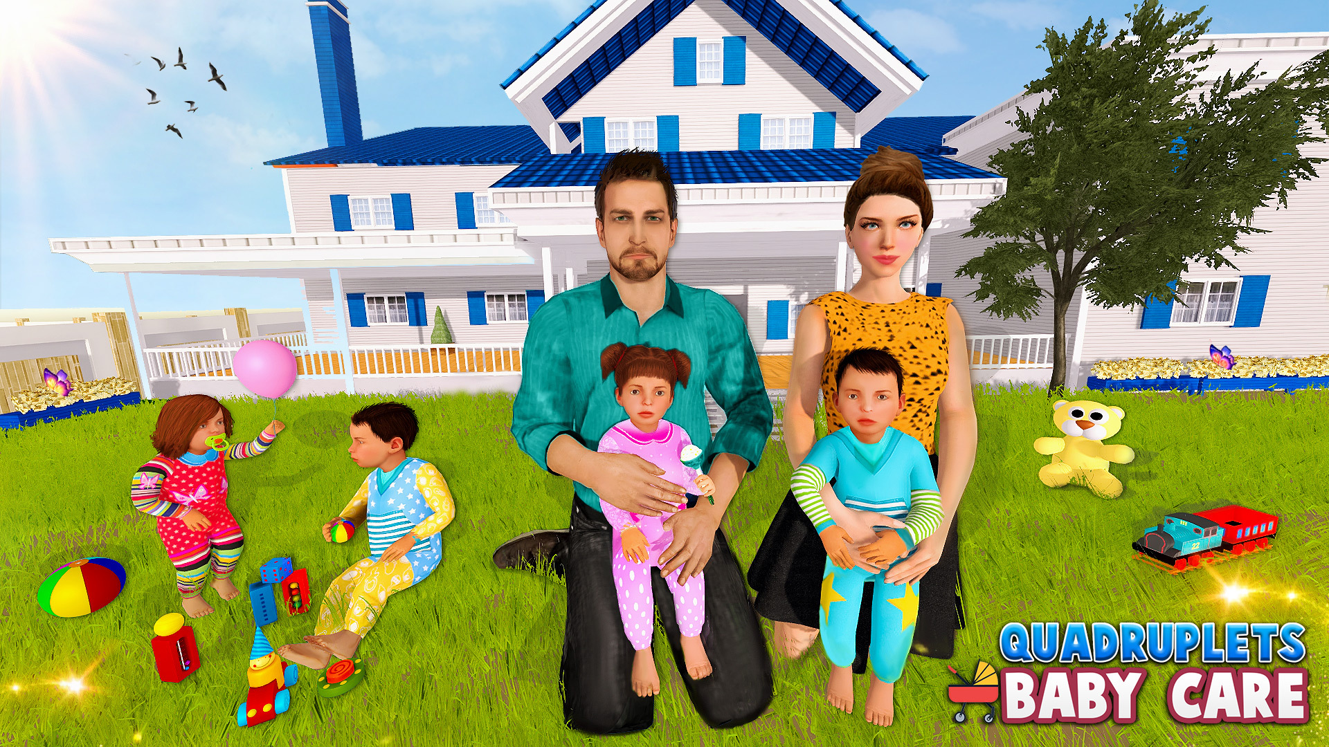 Jogo para bebês quádruplos Captura de tela 3