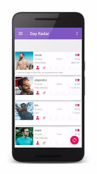 Gay Radar - dating, meeting chat hookup with men. 螢幕截圖 1