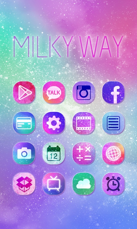 Milky Way GO Launcher Theme Capture d'écran 2