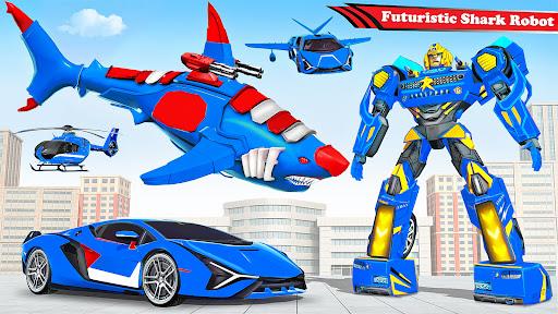 Robot Shark Attack: Transform Robot Shark Games ဖန်သားပြင်ဓာတ်ပုံ 3