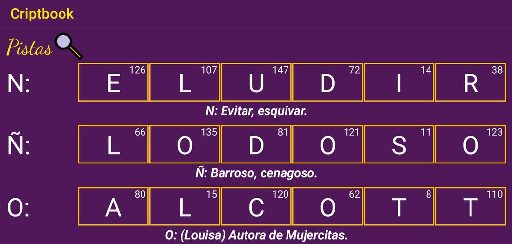 Criptogramas Literarios Ekran Görüntüsü 0