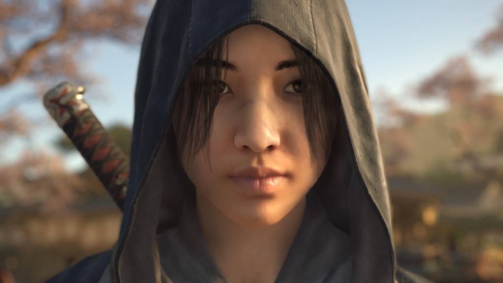 Assassins Creed Shadows Naoe Nahaufnahme als Teil eines Artikels über Sprachschauspieler.