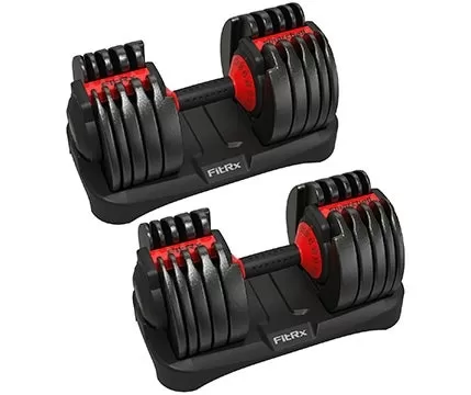 Haltères ajustables FitRX : une qualité premium à la moitié du prix de Bowflex