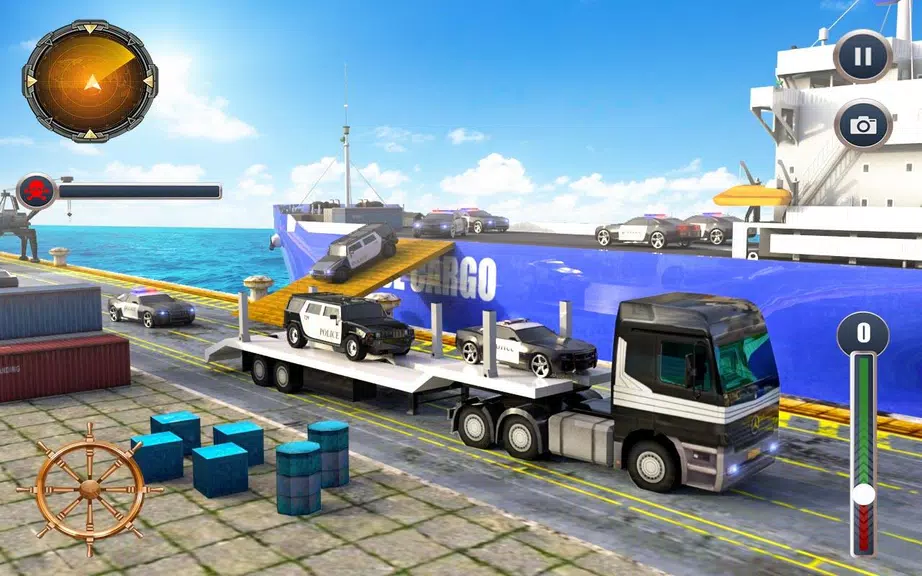 Police Transport Ship Car Simulator 螢幕截圖 2