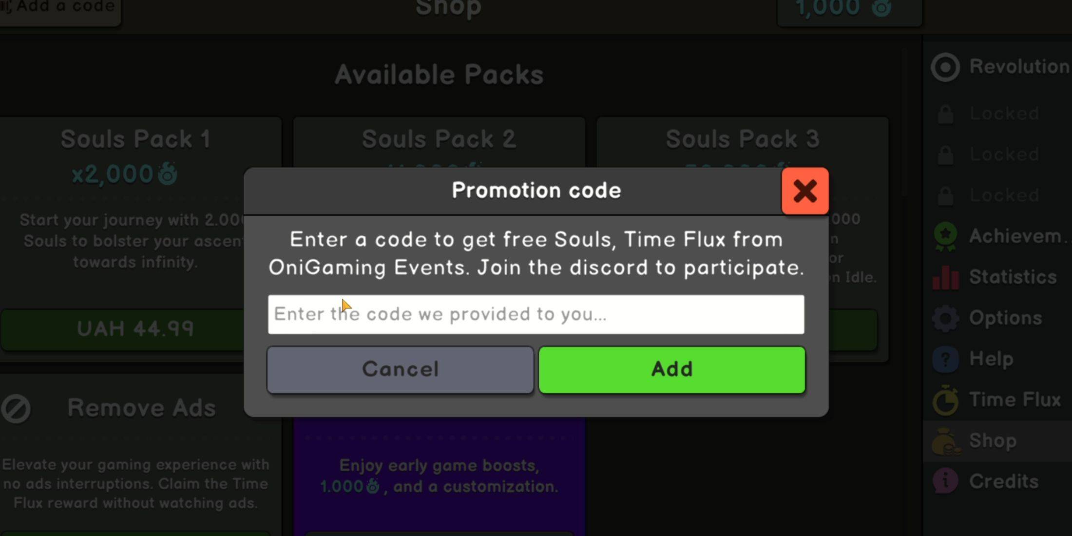 Revolution Idle Shop Screenshot