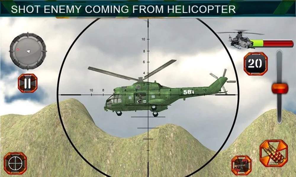 Sniper Shooting Heli Action 螢幕截圖 2