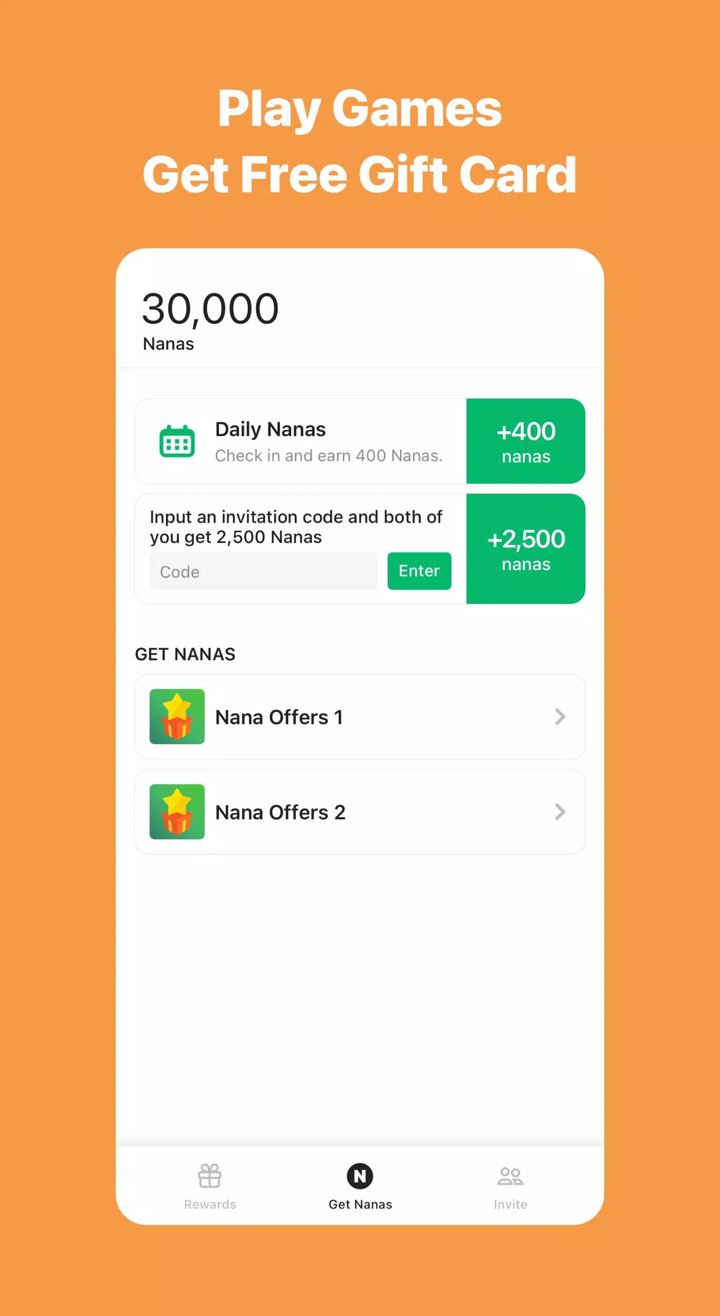 AppNana: Gift Cards Rewards应用截图第2张