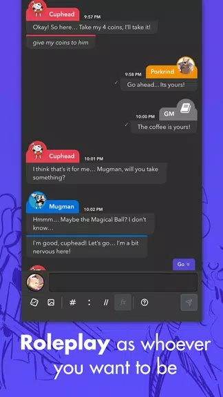 mRPG - Chat app to play RPGs 螢幕截圖 1
