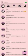 SMS Theme Ribbon Pink messages 螢幕截圖 2
