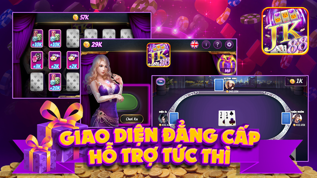 JK88 Game Bai No Hu 螢幕截圖 0