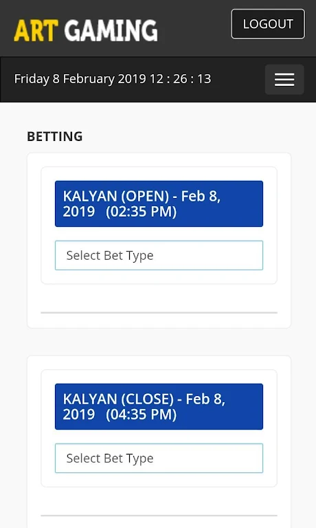 ART GAME - BETTING Captura de pantalla 1