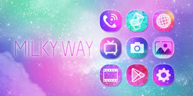 Milky Way GO Launcher Theme Capture d'écran 0