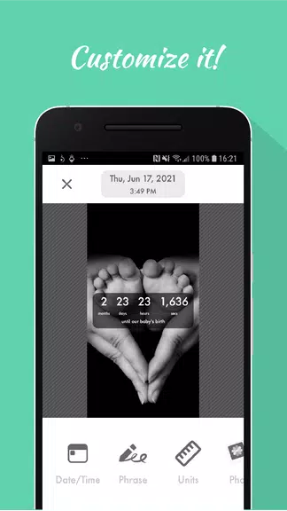 Baby Countdown Widget Captura de pantalla 1