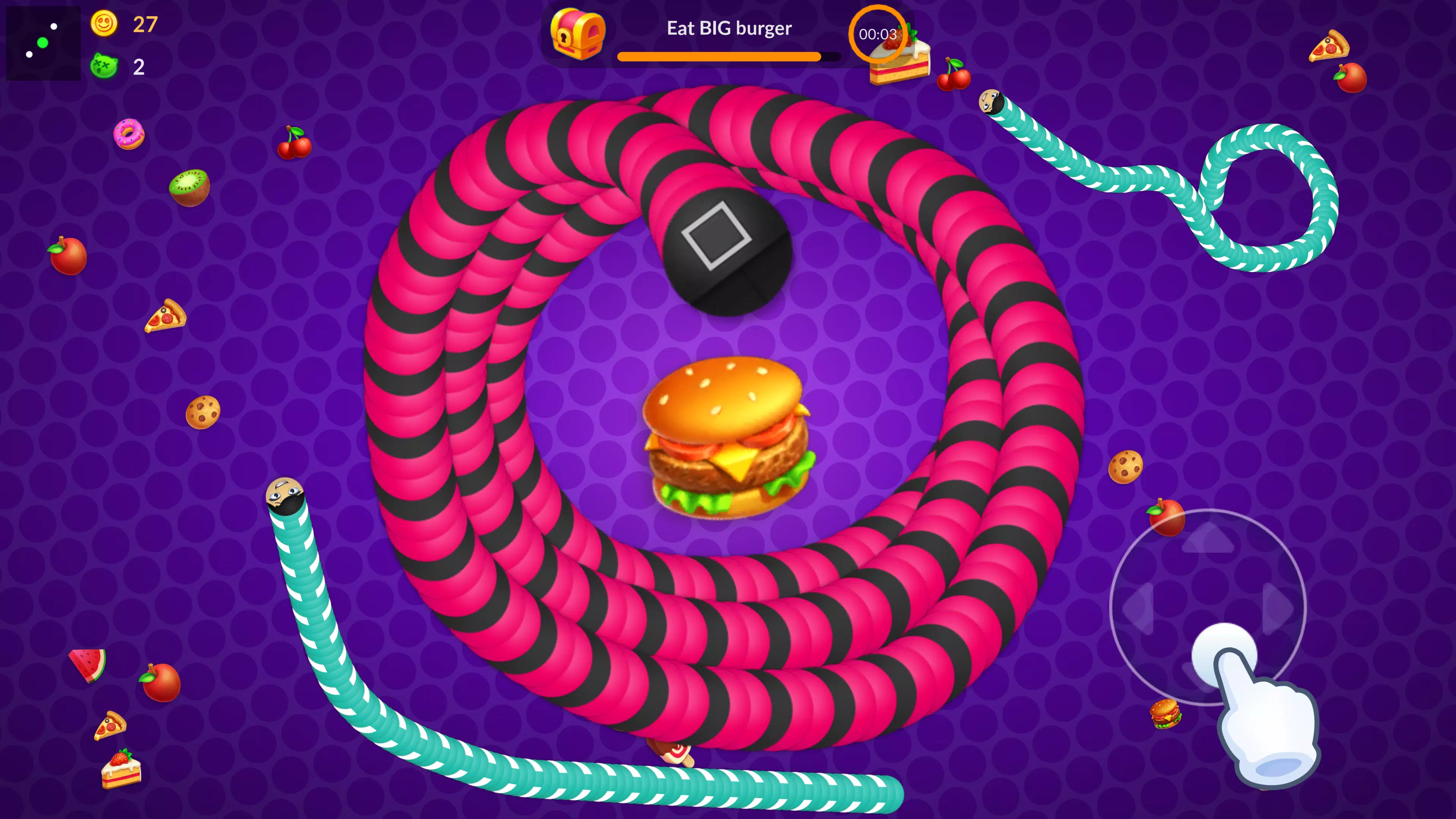 Snake vs Worms: Fun .io Zone Schermafbeelding 0