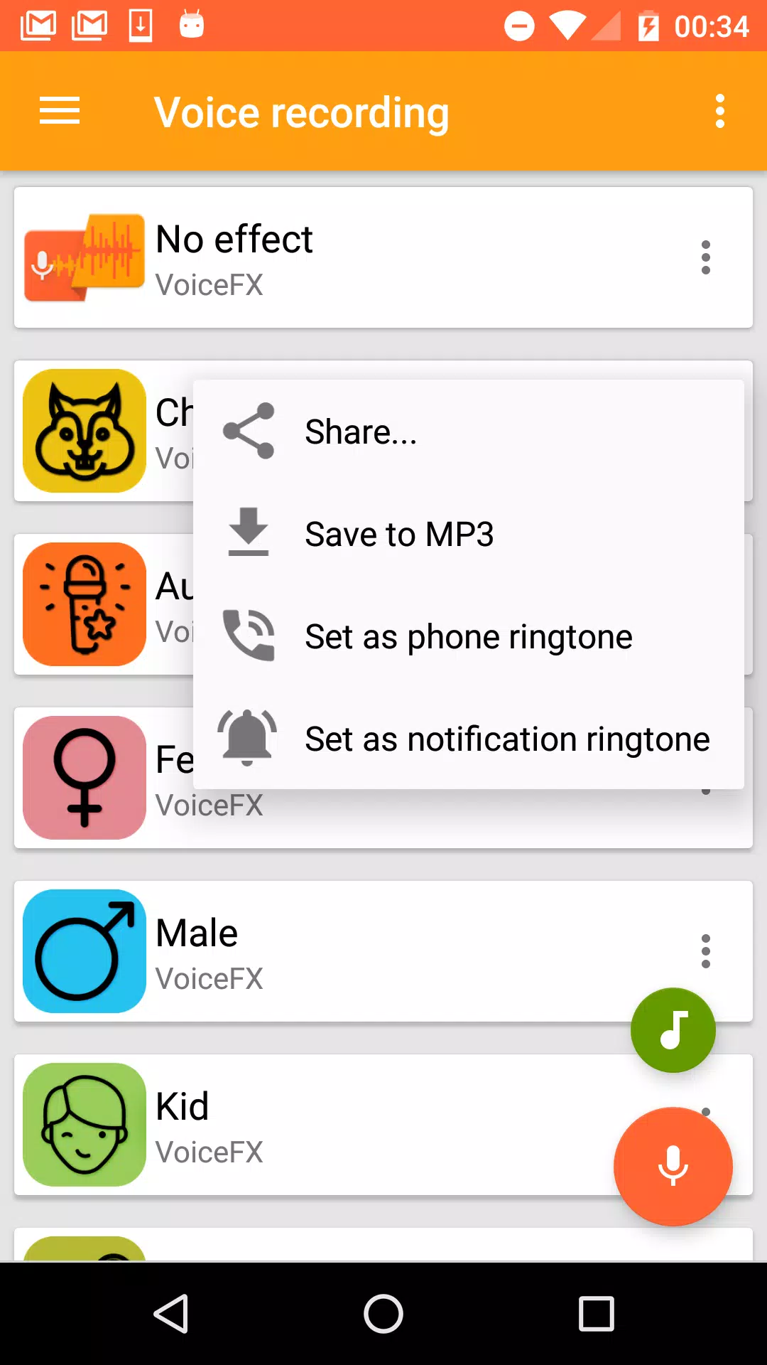 VoiceFX ภาพหน้าจอ 2