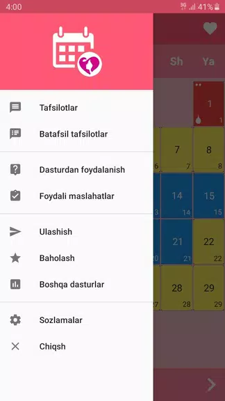 Ayollar kalendari va kundaligi 螢幕截圖 0