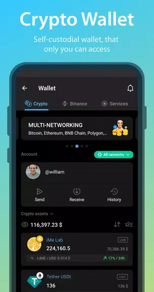 iMe Messenger & Crypto Wallet 螢幕截圖 3