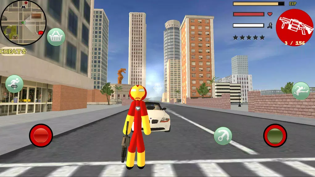 Iron Stickman Rope Hero Gangst 螢幕截圖 0