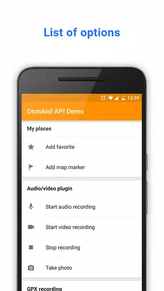 Schermata OsmAnd API Demo 0