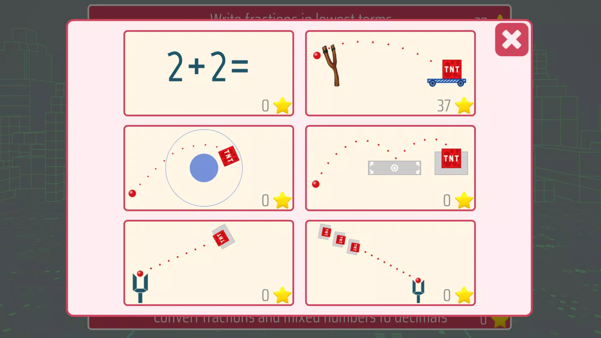 Fractions and mixed numbers Schermafbeelding 1