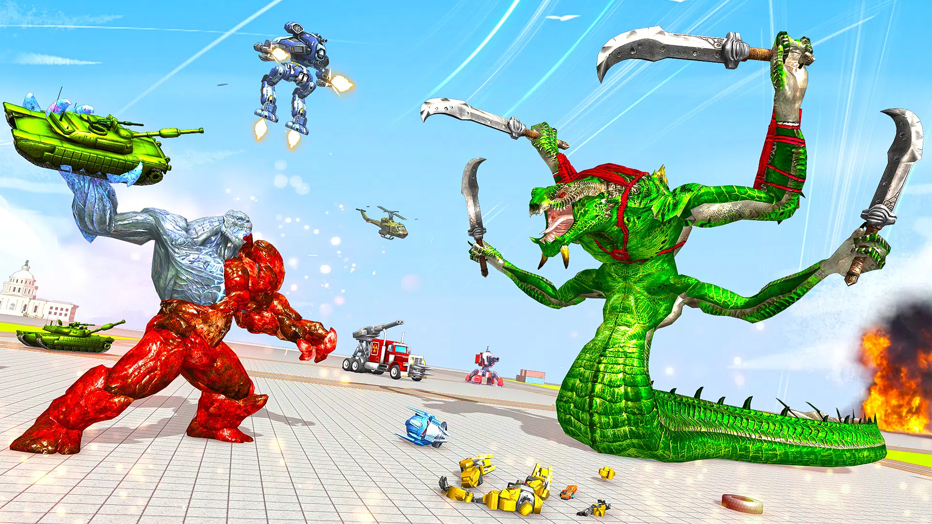 Snake Robot Game - Stone Robot স্ক্রিনশট 0