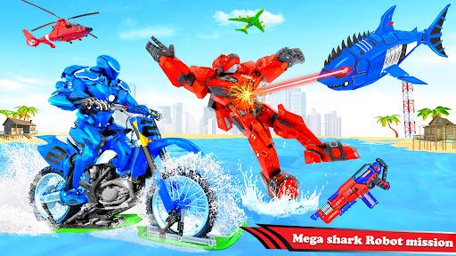 Robot Shark Attack: Transform Robot Shark Games ဖန်သားပြင်ဓာတ်ပုံ 1