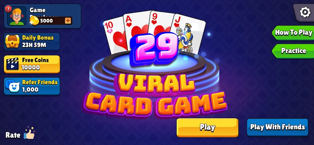 Viral 29 Card Game 螢幕截圖 0
