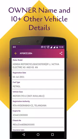 RTO Vehicle Info App & Challan Capture d'écran 1