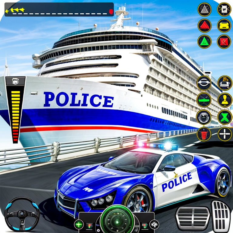 Police Muscle Car Cargo Plane 螢幕截圖 2