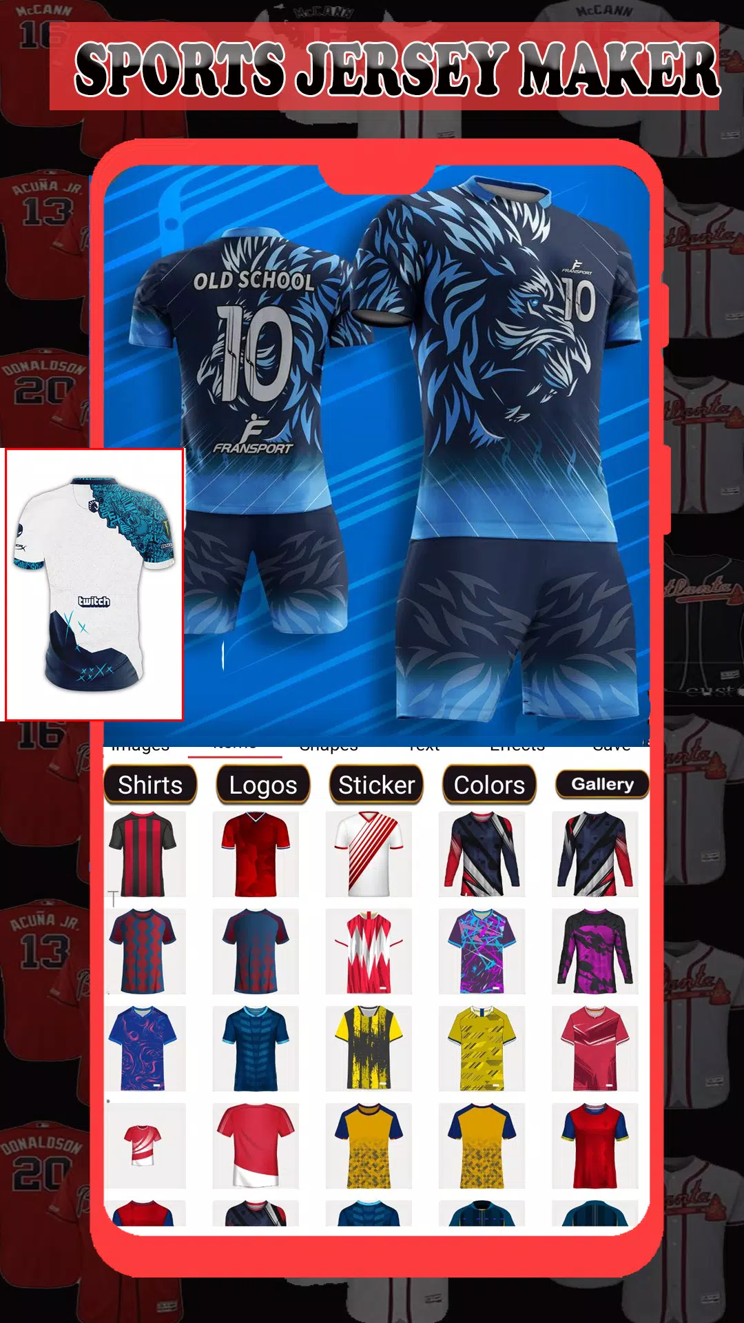 Sports Jersey Maker 螢幕截圖 2