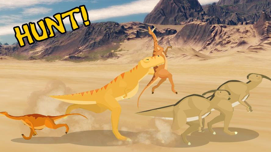 T-Rex Fights Raptors 螢幕截圖 2