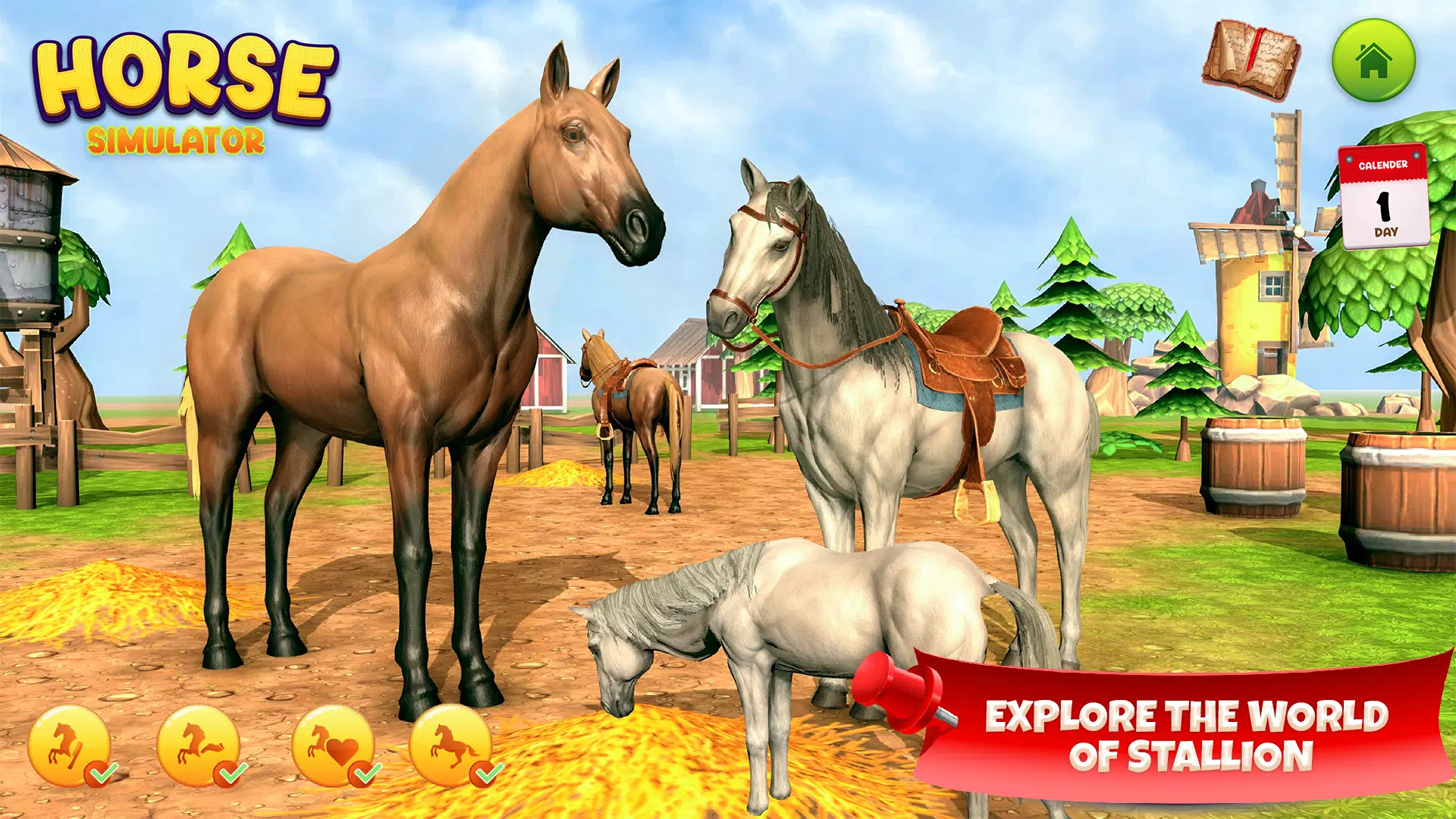 Horse Simulator Family Game 3D Ảnh chụp màn hình 3