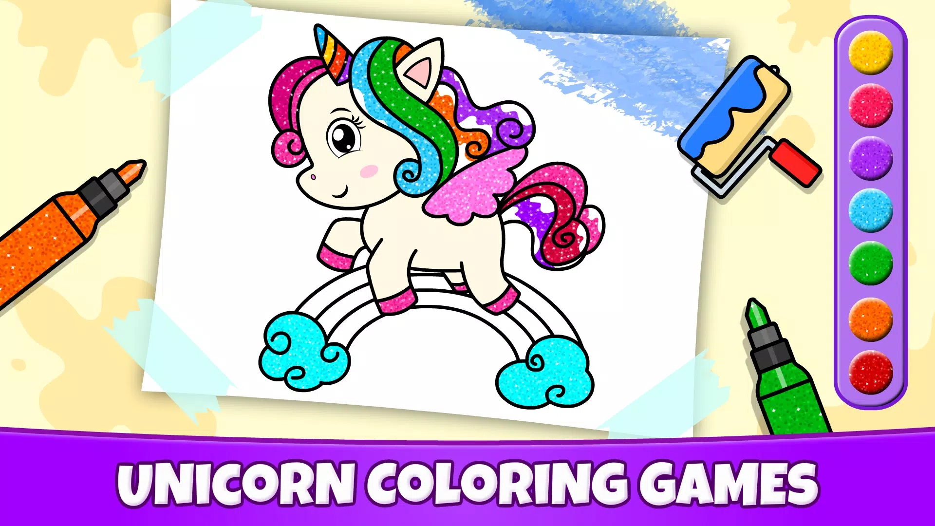 Unicorn Coloring Captura de pantalla 0
