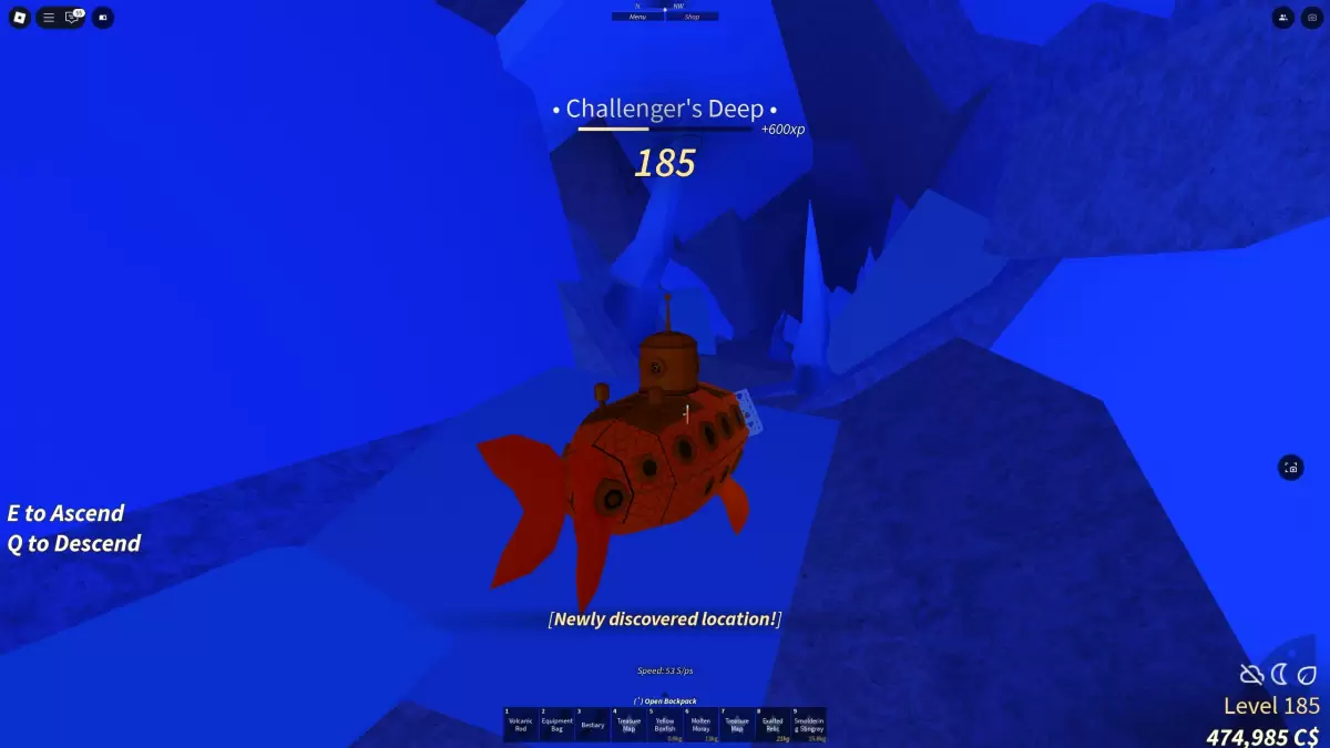 Der Eingang zum tiefen Bereich des Herausforderers