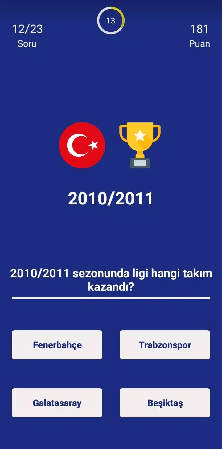 Türkiye Süper Ligi Bilgi Oyunu 螢幕截圖 2