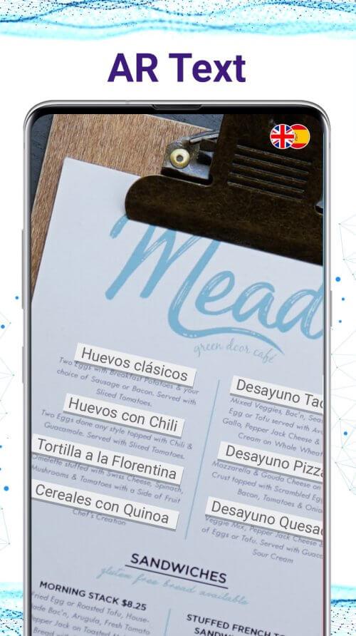 Schermata AR Translator 3