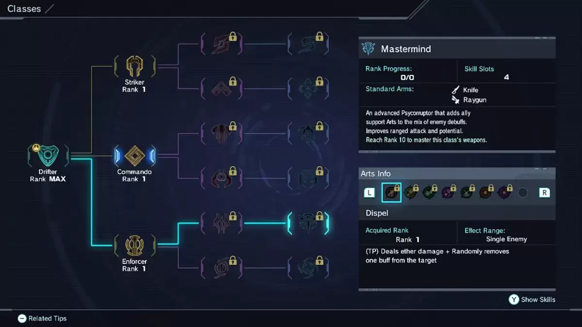 Die Option Mastermind -Klasse in Xenoblade Chronicles x
