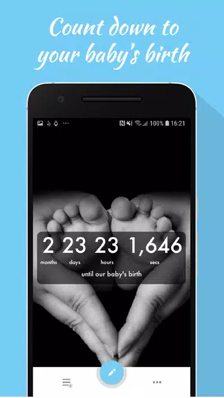 Baby Countdown Widget Captura de pantalla 0
