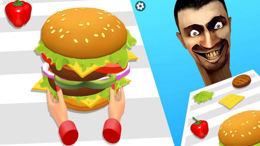 Burger Stack Run Game Скриншот 1