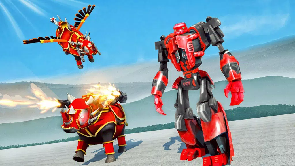 Flying Rhino Robot Transform: Robot War Games 螢幕截圖 3